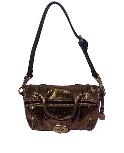 Mini Bronze Cracked Leather, front view